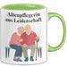 Krankenschwester Pflege Betreuung Tasse Geschenk Lustige Geschenkidee Spruch Altenpflegerin Aus Leidenschaft Grün Trendation