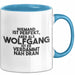 Wolfgang Tasse Niemand Ist Perfekt, Wolfgang Ist Nah Dran Geschenk Blau Trendation