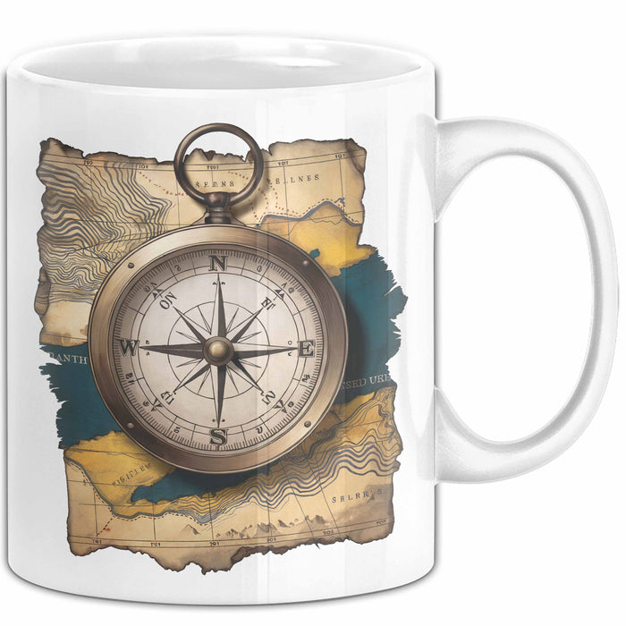 Abenteurer Tasse Geschenkidee für Outdoor Entdecker Weiß Trendation