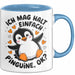 Pinguin Tier Tasse Geschenk Lustige Geschenkidee Spruch Ich Mag Halt Einfach Pinguine Blau Trendation