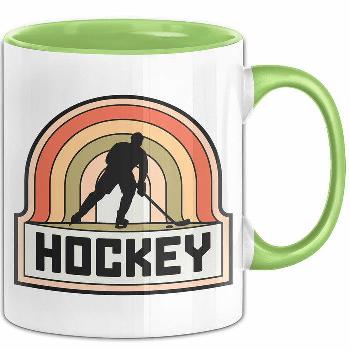 Hockeyspieler Spiel Sport Tasse Geschenk Lustige Geschenkidee Spruch Grün Trendation