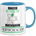 Tierpsychologin Tasse Geschenk Becher Stark Attraktiv Furchtlos Tierpsychologin Lustige Geschenkidee Blau Trendation