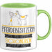 Pferdebesitzerin Weil Es Keinen Schöneren Beruf Gibt Tasse Geschenk für Eine Pferdebesitzerin Lustig Grün Trendation