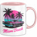 Miami Florida USA Tasse Geschenk Lustige Geschenkidee Spruch Strand Rosa Trendation