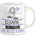 DJane Geschenk Tasse Becher Die Frau Die Allen Kann Geschenkidee für eine DJane Lustig Weiß Trendation