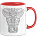 Elefant Mandala Tasse Geschenk Lustige Geschenkidee Spruch Rot Trendation