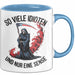 Sensenmann Tasse Geschenk Lustige Geschenkidee Spruch So Viele Idioten Und Nur Eine Sense Blau Trendation