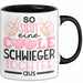 Schwiegertochter Tasse Geschenk Spruch So Sieht Eine Coole Schwiegertochter Aus Becher Schwarz Trendation