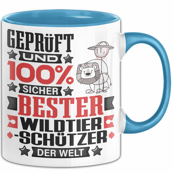 Wildtierschützer Geschenk Lustiger Spruch für Wildtierschützer Geschenkidee Bester Wildtierschützer Der Welt Blau Trendation