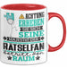 Rätselfan Geschenk Tasse Lustiger Spruch Erheben Sie Sich Der Rätselfan Betritt den Raum Rot Trendation