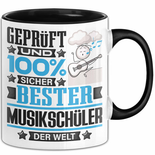 Musikschüler Geschenk Lustiger Spruch für Musikschüler Geschenkidee Bester Musikschüler Der Welt Schwarz Trendation