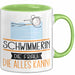 Schwimmerin Geschenk Tasse Becher Die Frau Die Allen Kann Geschenkidee für eine Schwimmerin Lustig Grün Trendation