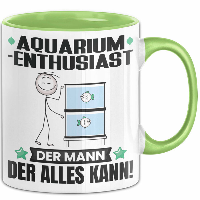 Aquarium-Enthusiast Tasse Geschenk für Aquarium-Enthusiast Der Mann Der Alles Kann Geschenkidee zum Geburtstag Grün Trendation