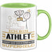 Athlet Geschenk Tasse Ich Bin Athlet Aber Sag Doch Einfach Superheld Lustige Geschenkdiee für Athlet Kaffee-Becher Grün Trendation