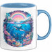 Delfin Tierliebhaber Tasse Geschenk Lustige Geschenkidee Spruch Regenbogendelfin Unterwasser Blau Trendation