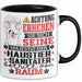 Haustiersanitäter Geschenk Tasse Lustiger Spruch Erheben Sie Sich Der Haustiersanitäter Betritt den Raum Schwarz Trendation
