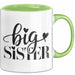 Big Sister Ältere Geschwister Schwestern Tasse Becher Geschenk Lustige Geschenkidee Spruch Big Sister Grün Trendation
