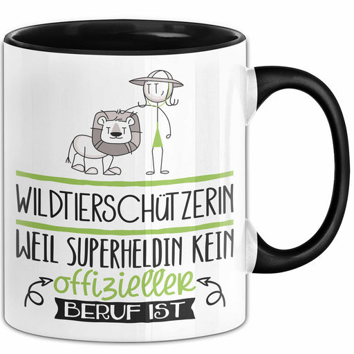 Wildtierschützerin Geschenk Tasse Lustiger Spruch Wildtierschützerin Weil Superheldin Kein Offizieller Beruf Ist Geschenkidee Trendation