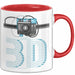 3D Drucker Tasse mit Grafik lustige Geschenkidee für Technikliebhaber Rot Trendation