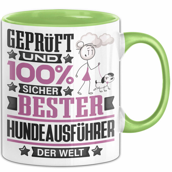 Hundeausführer Geschenk Lustiger Spruch für Hundeausführer Geschenkidee Bester Hundeausführer Der Welt Grün Trendation