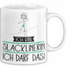 Geschenk für Slacklinerin Tasse Lustige Geschenkidee Geburtstag Ich Bin Slacklinerin Ich Darf Das Weiß Trendation
