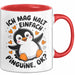 Pinguin Tier Tasse Geschenk Lustige Geschenkidee Spruch Ich Mag Halt Einfach Pinguine Rot Trendation