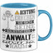 Anwalt Geschenk Tasse Lustiger Spruch Erheben Sie Sich Der Anwalt Betritt den Raum Blau Trendation