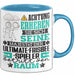 Ultimate-Frisbee-Spieler Geschenk Tasse Lustiger Spruch Erheben Sie Sich Der Ultimate-Frisbee-Spieler Betritt den Raum Blau Trendation