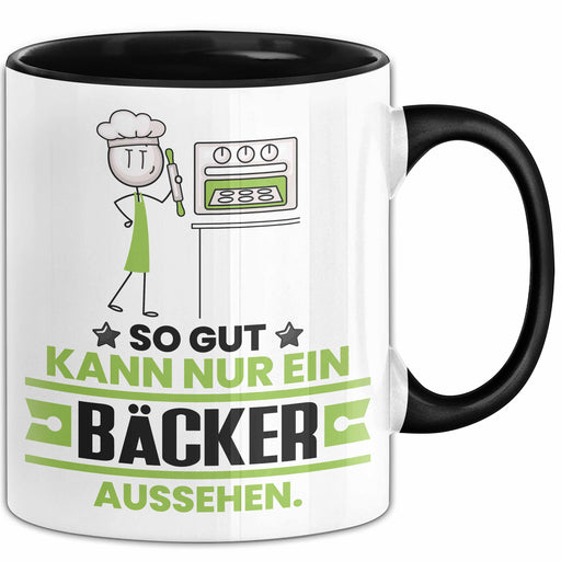 Bäcker Geschenk Tasse So Gut Kann Nur Ein Bäcker Aussehen Geschenkidee Kaffee-Becher Schwarz Trendation