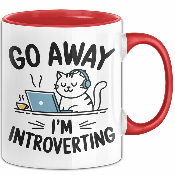Introvert Tasse Geschenk Go Away I'm Introverting Geschenkidee Geburtstag Introvertierte