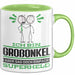 Großonkel Geschenk Tasse Ich Bin Großonkel Aber Sag Doch Einfach Superheld Lustige Geschenkdiee für Großonkel Kaffee-Becher Grün Trendation