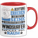 Windsurfer Geschenk Tasse Lustiger Spruch Erheben Sie Sich Der Windsurfer Betritt den Raum Rot Trendation