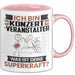 Konzertveranstalter Tasse Geschenk für Konzertveranstalter Geburtstag Lustiger Spruch Kaffee-Becher Was Ist Deine Superkraft Rosa Trendation