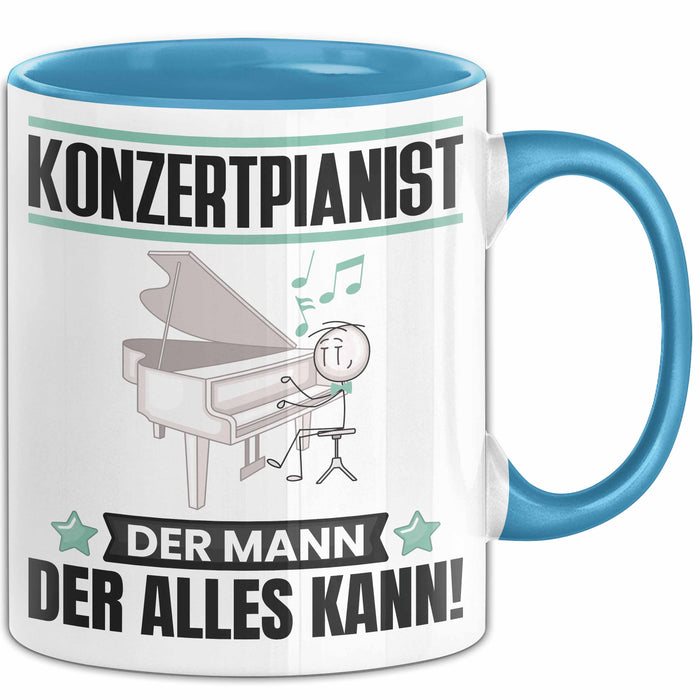 Konzertpianist Tasse Geschenk für Konzertpianist Der Mann Der Alles Kann Geschenkidee zum Geburtstag Blau Trendation