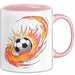 Fußballfan Tasse Geschenkidee für Fußballliebhaber Rosa Trendation