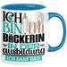 Bäckerin Ausbildung Start Geschenk Tasse Ich Bin Bäckerin In Der Ausbildung Ich Darf Das Kaffee-Becher Geschenkidee Blau Trendation