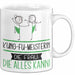 Kung-Fu-Meisterin Geschenk Tasse Becher Die Frau Die Allen Kann Geschenkidee für eine Kung-Fu-Meisterin Lustig Weiß Trendation