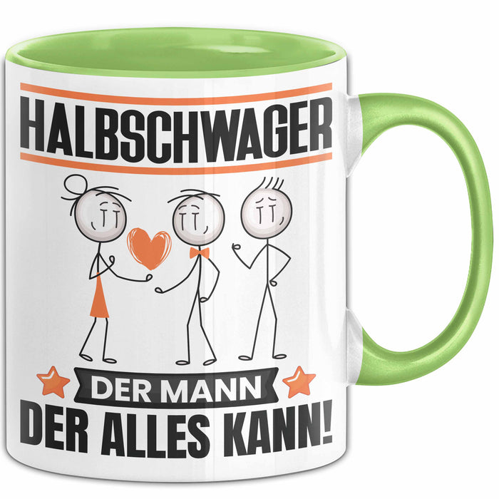 Halbschwager Tasse Geschenk für Halbschwager Der Mann Der Alles Kann Geschenkidee zum Geburtstag Grün Trendation