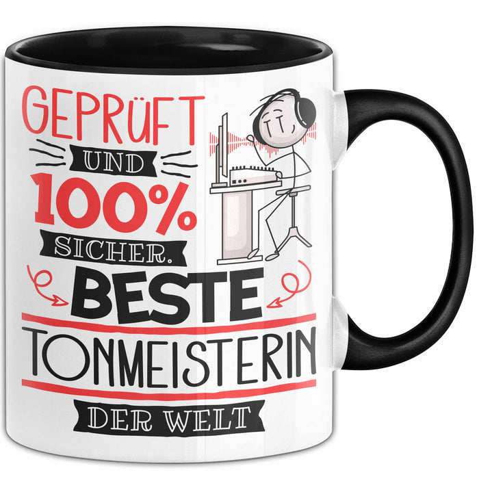 Beste Tonmeisterin Der Welt Tasse Geschenk für Eine Tonmeisterin Geprüft Und Sicher Geschenkidee Geburtstag Weihnachten Trendation