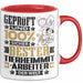 Tierheimmitarbeiter Geschenk Lustiger Spruch für Tierheimmitarbeiter Geschenkidee Bester Tierheimmitarbeiter Der Welt Rot Trendation