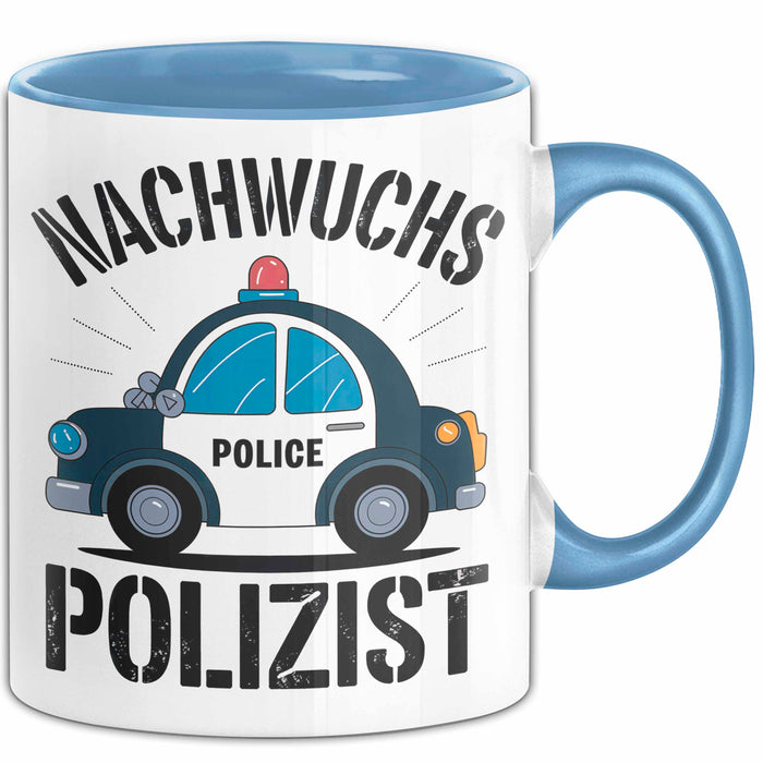 Polizist Tasse Geschenk Lustige Geschenkidee Spruch Nachwuchs Polizist Blau Trendation