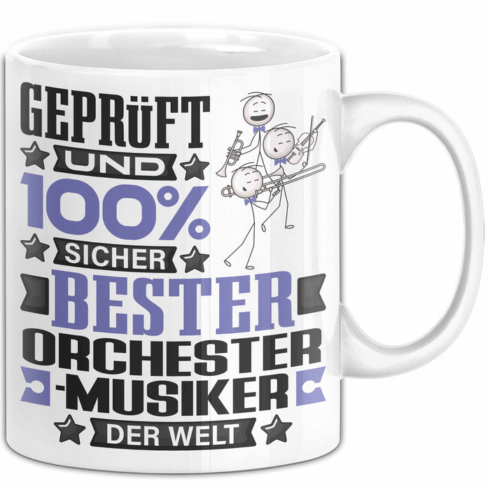 Orchestermusiker Geschenk Lustiger Spruch für Orchestermusiker Geschenkidee Bester Orchestermusiker Der Welt Weiß Trendation