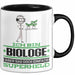 Biologe Geschenk Tasse Ich Bin Biologe Aber Sag Doch Einfach Superheld Lustige Geschenkdiee für Biologe Kaffee-Becher Schwarz Trendation