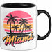 Miami Florida USA Tasse Geschenk Lustige Geschenkidee Spruch Schwarz Trendation