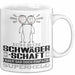 Schwägerschaft Geschenk Tasse Ich Bin Schwägerschaft Aber Sag Doch Einfach Superheld Lustige Geschenkdiee für Schwägerschaft Kaffee-Becher Weiß Trendation