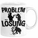 Gärtner Tasse Geschenk für Hobbygärtner Landschaftsgärtner Männer Geschenkidee Problem und Lösung Gartenarbeit Weiß Trendation