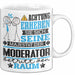 Moderator Geschenk Tasse Lustiger Spruch Erheben Sie Sich Der Moderator Betritt den Raum Weiß Trendation