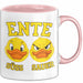 Quietscheente Tier Tasse Geschenk Lustige Geschenkidee Spruch Ente Süss Sauer Rosa Trendation