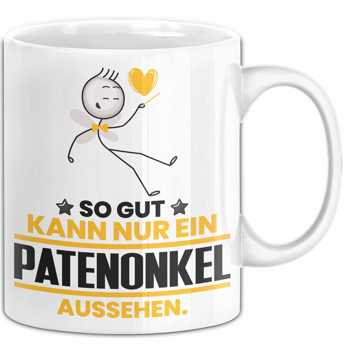 Patenonkel Geschenk Tasse So Gut Kann Nur Ein Patenonkel Aussehen Geschenkidee Kaffee-Becher Weiß Trendation