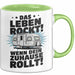Wohnwagen Camper Tasse Geschenk Lustige Geschenkidee Spruch Leben Rockt Wenn Zuhause Rollt Grün Trendation